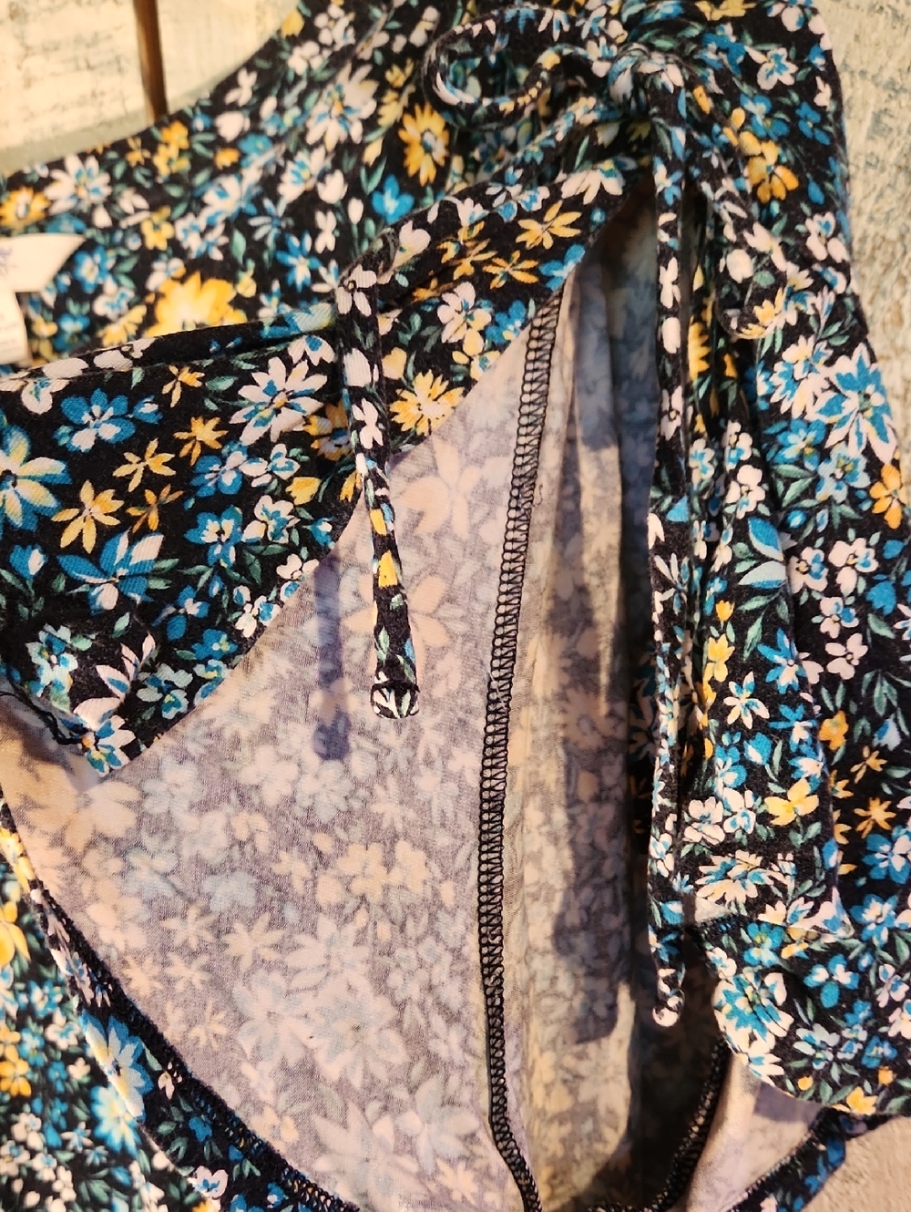 TERRA & SKY 2X ( 20-22 ) Summer Dress Blues & Yellows Plus Size Casual - Picture 4 of 5